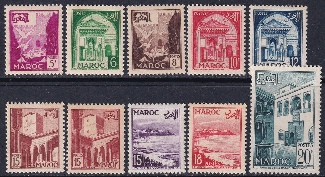French Morocco 1951 Sc 271-9 set most MNH**