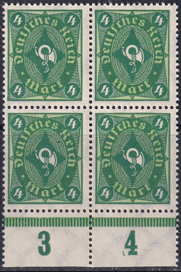 Germany 1922 Sc 179 lower margin block MNH**