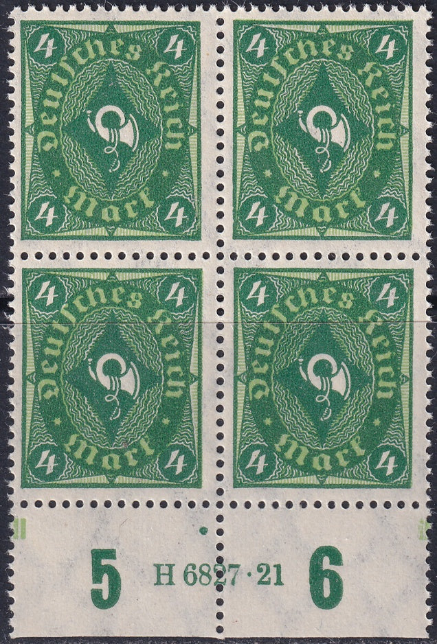 Germany 1922 Sc 179 lower margin block with HAN MNH**