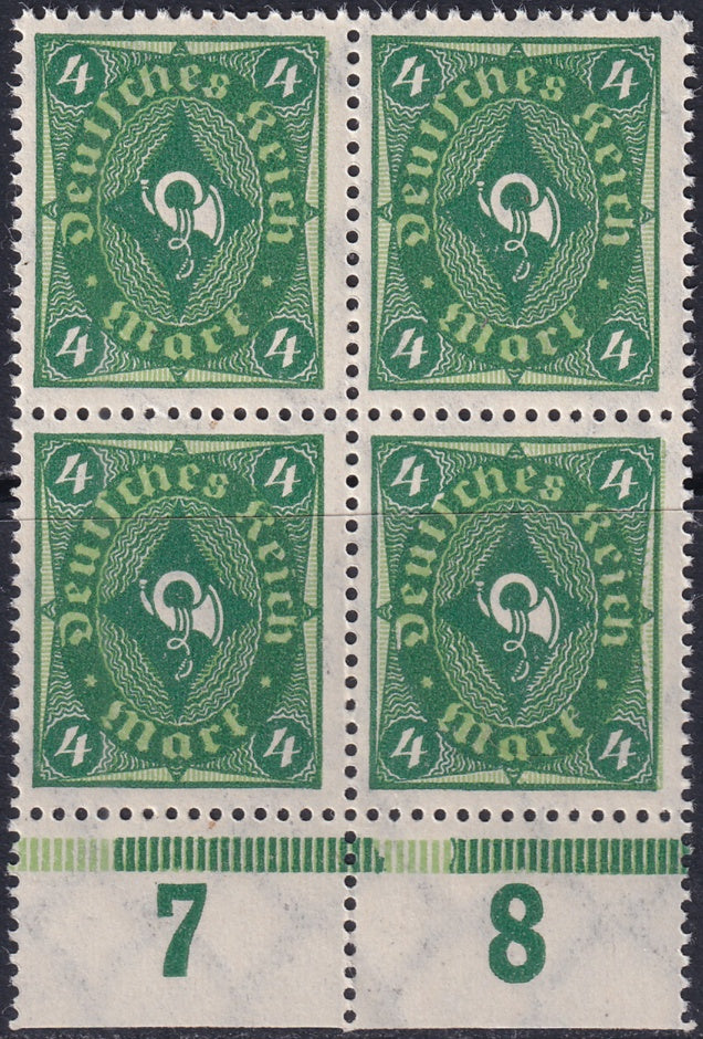 Germany 1922 Sc 179 lower margin block MNH**