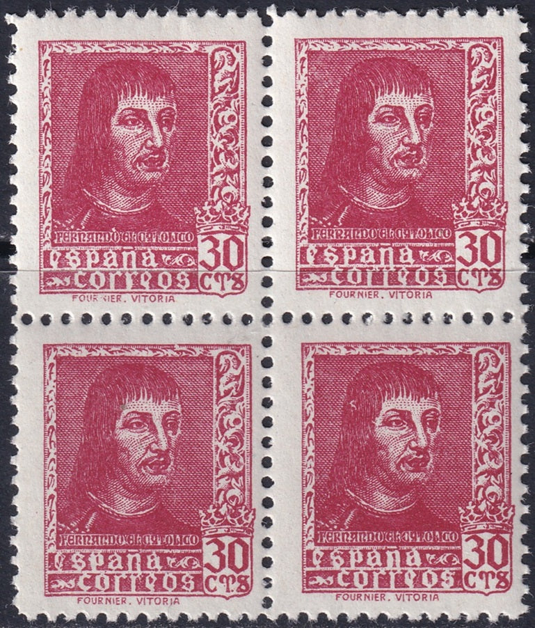 Spain 1938 Sc 661 block MNH**