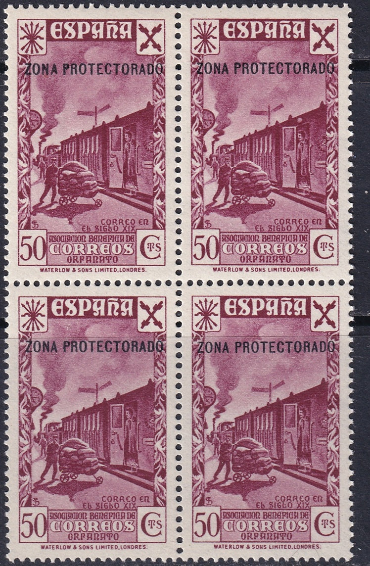 Spanish Morocco 1938 beneficencia Ed 10 block MNH**