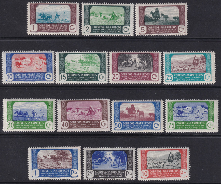 Spanish Morocco 1944 Sc 236-49 set MNH**