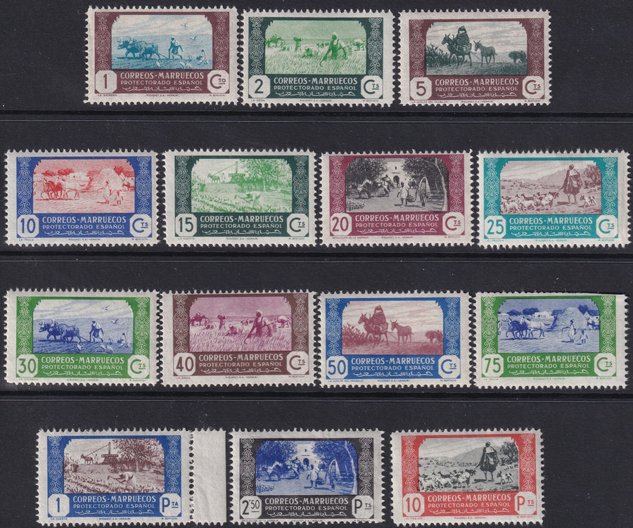 Spanish Morocco 1944 Sc 236-49 set MNH**