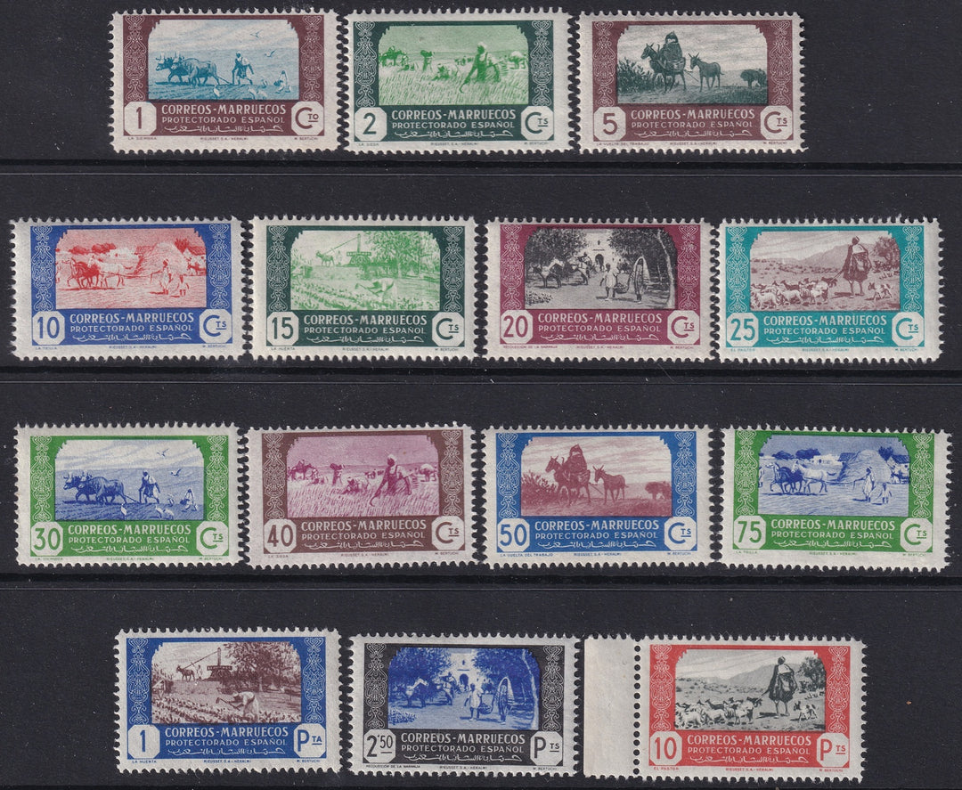 Spanish Morocco 1944 Sc 236-49 set MNH**