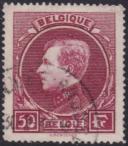 Belgium 1929 Sc 214a used perf 14.5
