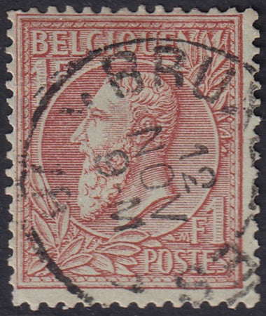 Belgium 1884 Sc 54 used "Bruxelles" cancel