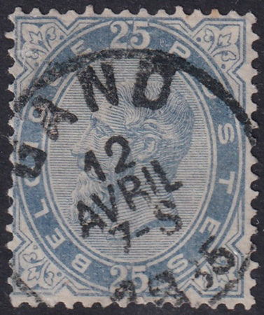 Belgium 1883 Sc 47 used "Gand" cancel
