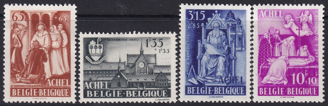 Belgium 1948 Sc B447-50 set MH* some heavy hinging