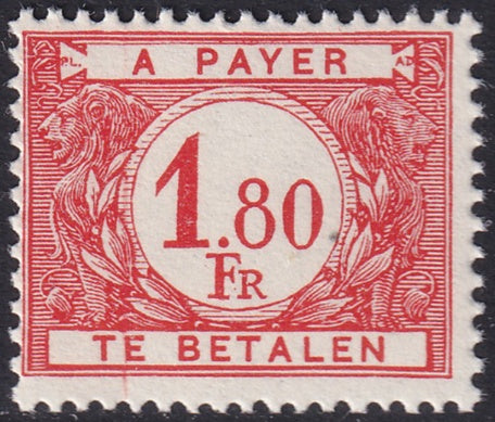 Belgium 1953 Sc J56 postage due MNH**