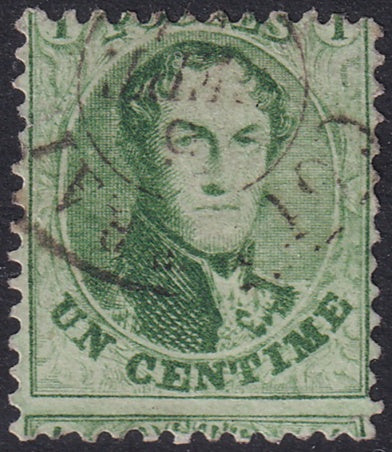 Belgium 1863 Sc 13b used "Courtrai" date cancel