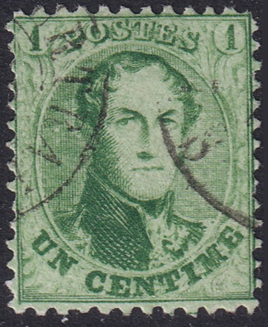 Belgium 1863 Sc 13b used "Courtrai" date cancel