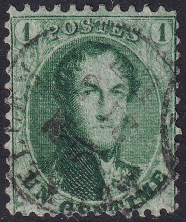 Belgium 1863 Sc 13a used "Bruxelles" date cancel