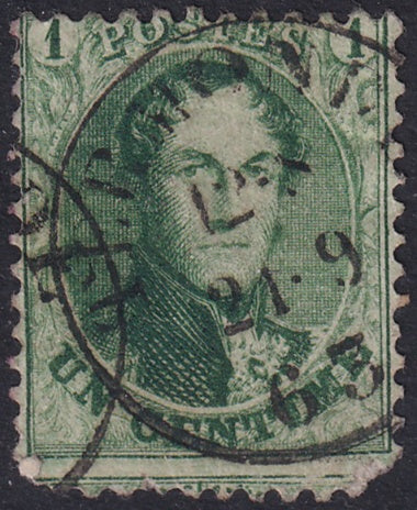 Belgium 1863 Sc 13b used "Tremond" date cancel damaged lower corners