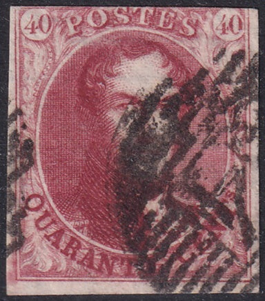 Belgium 1849 Sc 5 used "24" (Bruxelles) bar cancel