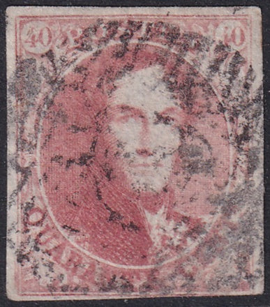 Belgium 1849 Sc 5 used bar cancel