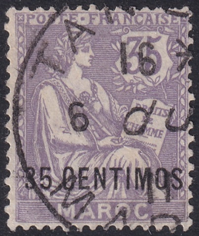 French Morocco 1910 Sc 19 used "Tanger" cancel