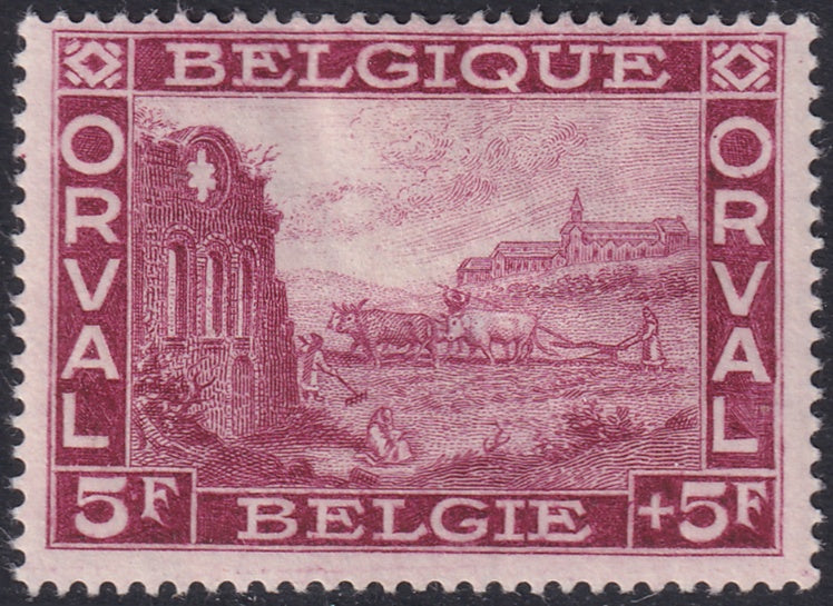 Belgium 1928 Sc B76 MH* small centre thins