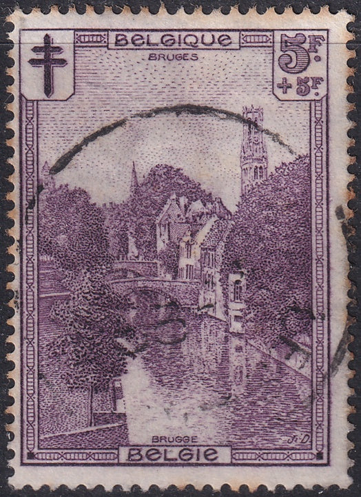 Belgium 1929 Sc B98 used some perf toning