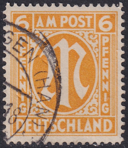 Germany 1945 Sc 3N5b AMG used [..]gen (Han)" cancel