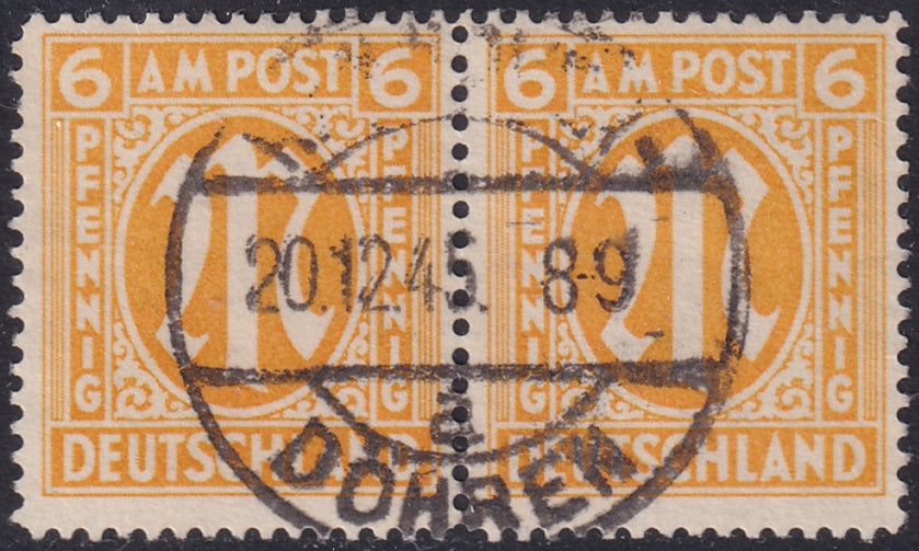 Germany 1945 Sc 3N5b AMG pair used "Dohren" cancel