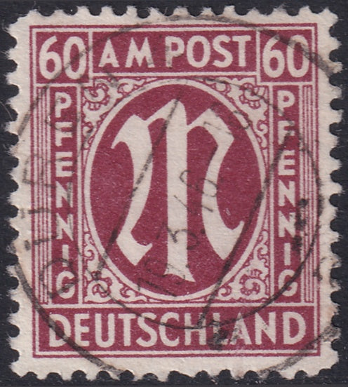 Germany 1945 Sc 3N18 AMG used "Duren" cancel Hettler expertized