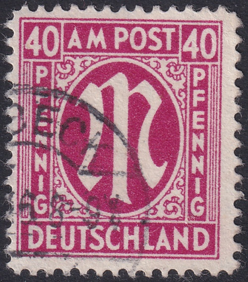 Germany 1945 Sc 3N15 AMG used "Lubeck" cancel Hettler expertized