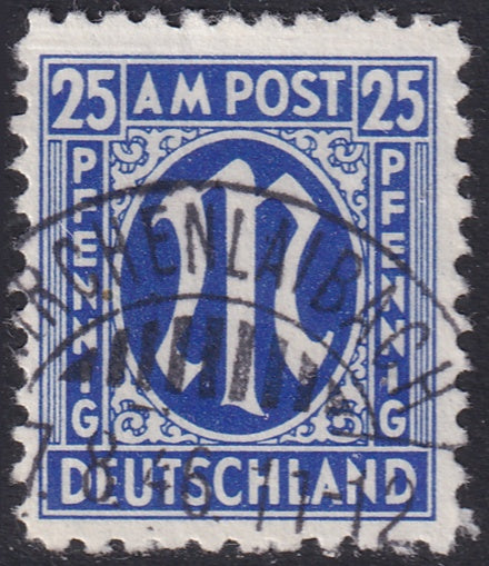 Germany 1945 Sc 3N13 AMG used "Kirchenlaibach" cancel