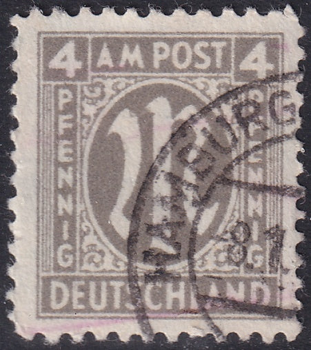 Germany 1945 Sc 3N3 AMG used "Hamburg" cancel