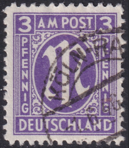 Germany 1945 Sc 3N2 AMG used "Koln" cancel