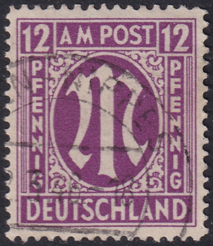 Germany 1945 Sc 3N8b AMG used Hettler expertized