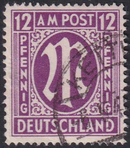 Germany 1945 Sc 3N8b AMG used "Kett[..]" cancel Hettler expertized