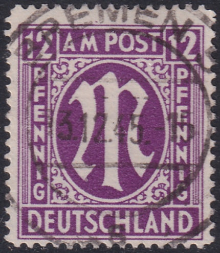 Germany 1945 Sc 3N8b AMG used "Bremen" cancel