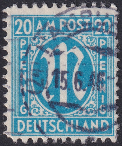 Germany 1945 Sc 3N11 AMG used "Hamburg" cancel