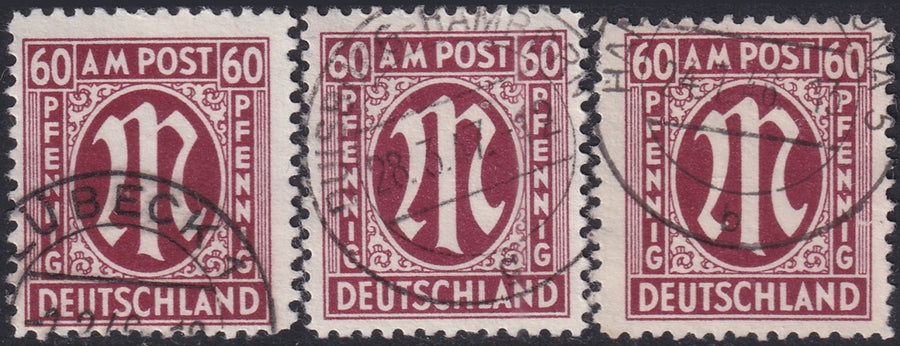 Germany 1945 Sc 3N18 AMG used all with fake cancels