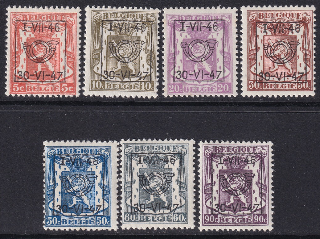 Belgium 1946 COB PRE553-9 precancel set MNH**