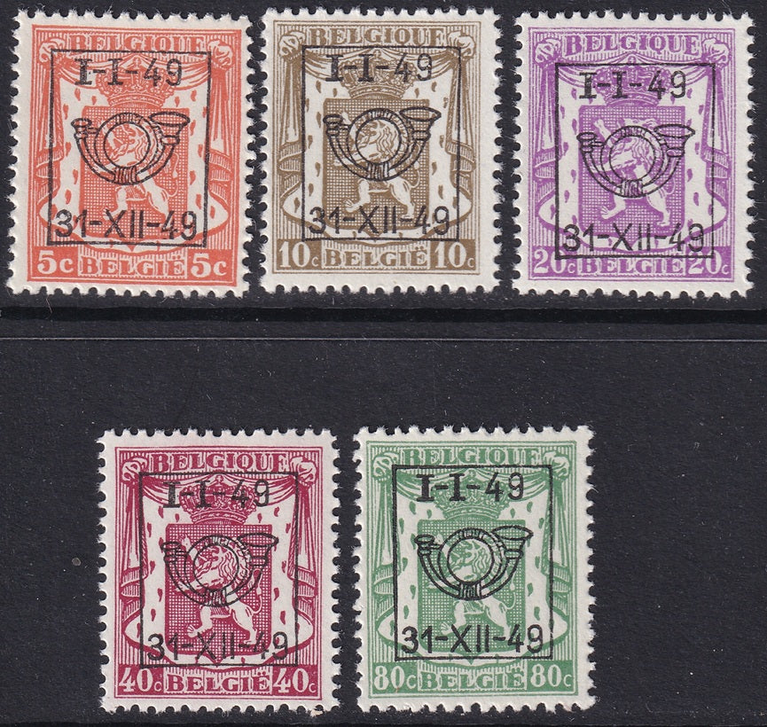 Belgium 1949 COB PRE589-93 precancel set MNH**