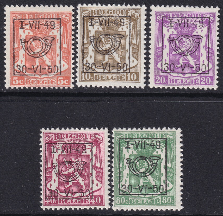 Belgium 1949 COB PRE594-8 precancel set MNH**