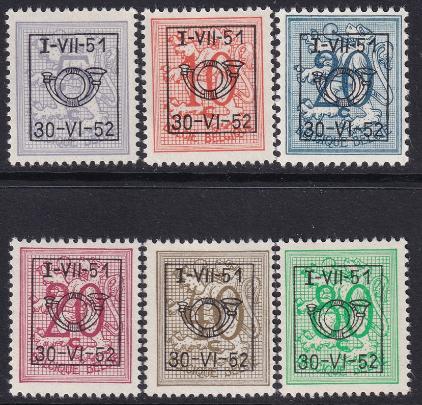 Belgium 1951 COB PRE614-9 precancel set MNH**