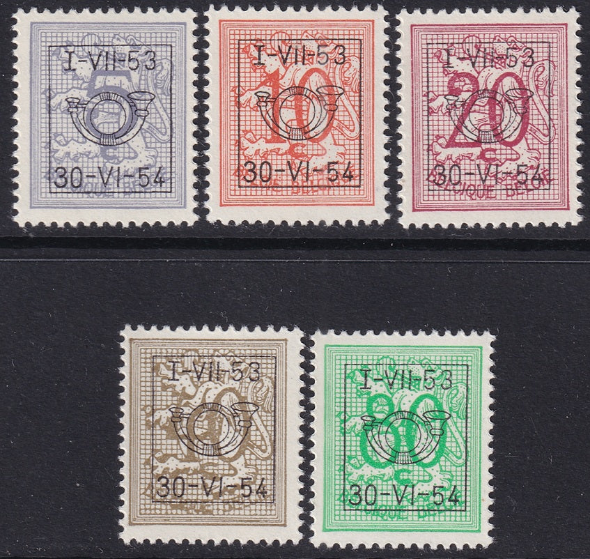 Belgium 1953 COB PRE635-9 precancel set MNH**