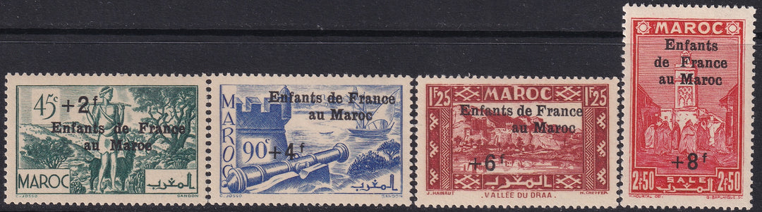 French Morocco 1942 Sc B21-4 set MH*