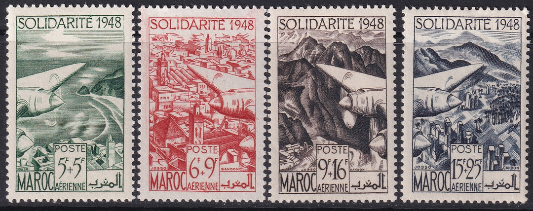 French Morocco 1949 Sc CB31-4 air post set MLH*