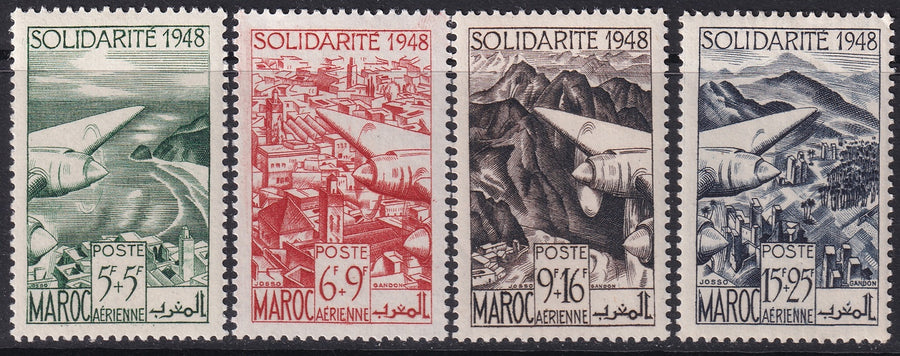 French Morocco 1949 Sc CB31-4 air post set MLH*