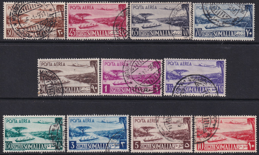 Somalia 1950 Sc C17-27 air post set used
