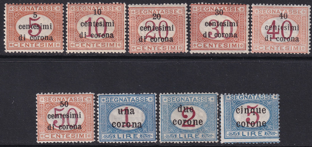 Austria 1919 Sc NJ8-16 Italian occupation postage due set MH*