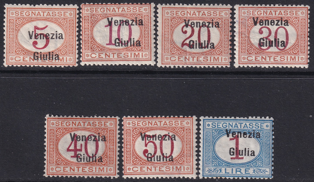 Austria 1918 Sc NJ1-7 Italian occupation postage due set MH*