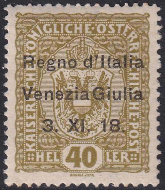 Austria 1918 Sc N10 Italian occupation MH* experts mark