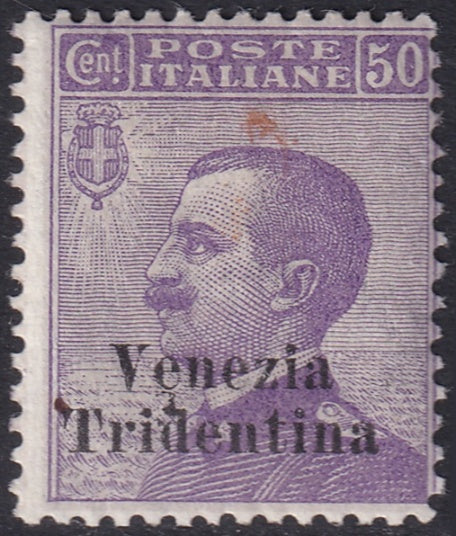 Austria 1918 Sc N59 Italian occupation MLH* toning spot