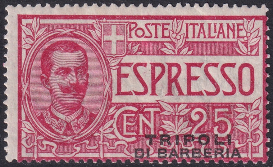 Italian Offices Tripoli 1909 Sc E1 express MLH* some gum crazing