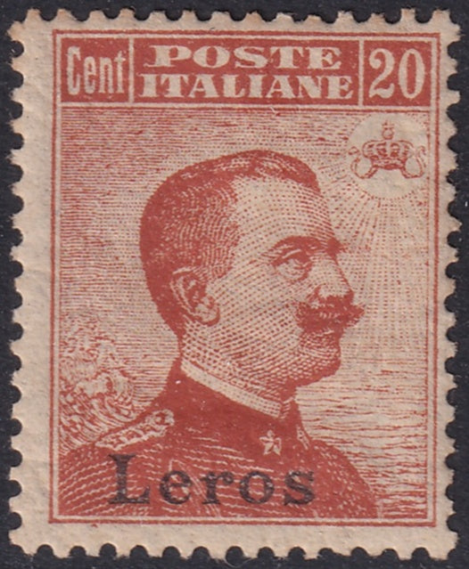 Italy Aegean Lero 1917 Sc 10 MH* gum crazing
